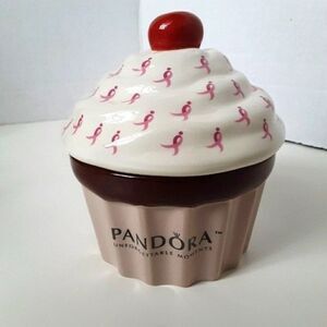 Pandora Susan G. Komen Breast Cancer Awareness Cupcake With Cherry on Top
